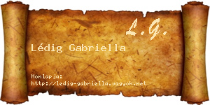 Lédig Gabriella névjegykártya